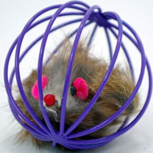 Pet Cat Kitten Funny Gift Playing Toys False Mouse in Rat Cage Ball New Mouse Cage Ball Toy