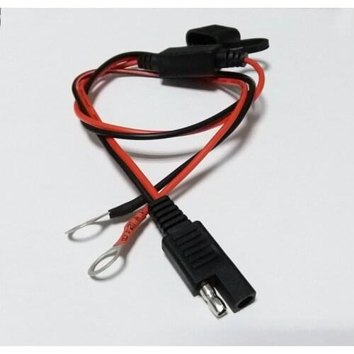 1Pcs SAE Plug to O Type Terminal Quick Connector 3A/2468/18AWG Copper Cord DIY Power Cable for Booster Car Battery Jump Starter