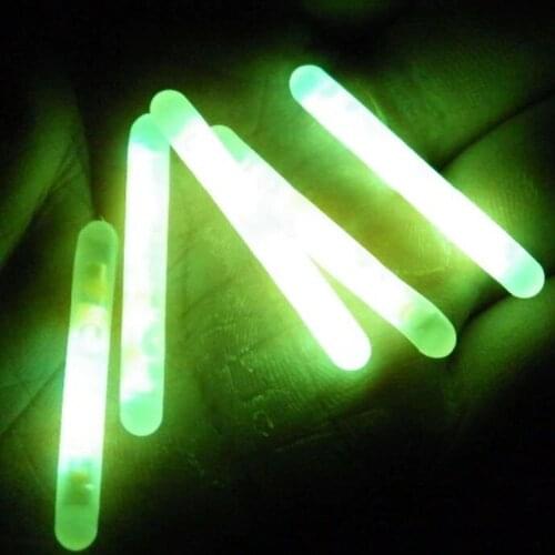 10 bags Dia:6.0X50MM Fishing Float Glow Stick Fishing Lighting Stick Wand Green Glow Stick For Night Fishing Float Accessories