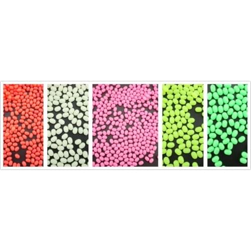 1000Pcs* 3x4mm Olva Fishing Hard Plastic Beads Sea Fishing Sabiki Snapper Rig Fly Fishing Lure DIY Terminal Accessories