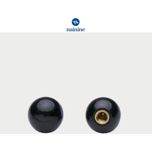 2/5Pcs M4 M5 M6 M8 Black Copper Core Diameter Bakelite Ball Lever Knob Machine Tool Replacement