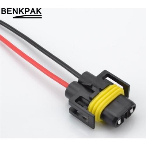 5pcs H8 H11 Female Adapter Wiring Harness Socket Car Auto Wire Connector Cable Plug For HID LED Headlight Fog Light Lamp Bulb