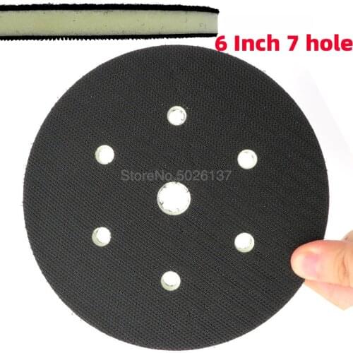 6 Inch 150 Mm 7 Hole Multi-hole Interface Pad Protection Disc Power Tool For Sander Sanding Polishing & Grinding - Hook