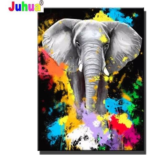 Elephant Handicraft embroidery diamond Full round/square stones, 5d diy diamond painting mosaic cross stitch Fantasy Animal