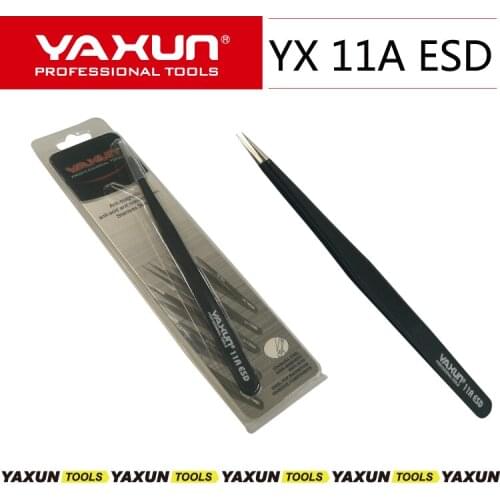 Free Shipping YAXUN YX-11A ESD Stainless Steel Eyebrow Tweezers Mobile repair tools straight tweezer high quality tweezer