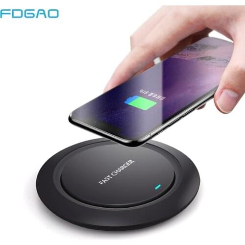 FDGAO Fast Wireless Charger For iPhone 11 Pro XR XS MAX X 8 10W QI Charging Pad Quick Charge For Samsung S10 S8 S9 Note 10 9 8