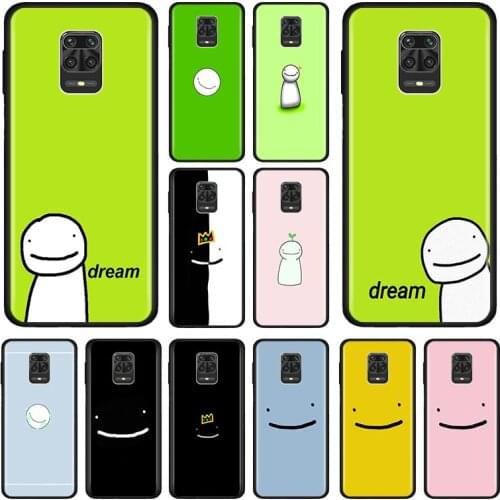 Dream Smp Smile Case for Xiaomi Redmi Note 10 9 9S 9T 8 Pro 8T 7 Back Coque Funda Redmi 9A 9C 8A 7A 6 6A K30 K40 Phone Cover Bag