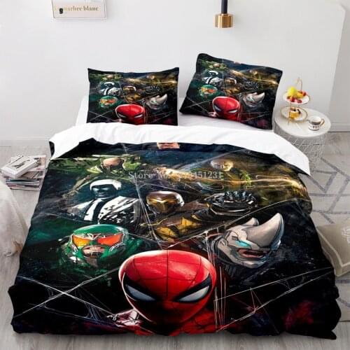 Disney Quilt Cover Pillowcase Marvel Spiderman New Cartoon Bedding sets Duvet Cover Sets Home Textiles Boys Gift Drop shipping