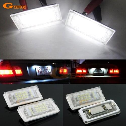 For BMW E46 4D 5D 318i 320i 323i 325i 328i 330i 99-05 Ultra bright Led License plate lamp light No OBC error car Accessories