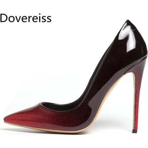 Dovereiss Fashion Womens Shoes summer new Elegant Slip on sexy Pumps sexy Office lady Party shoes 33-43