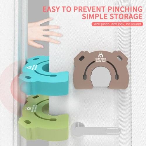 Door Stopper Doorknob Wall Protection Children Holder Shockproof Door Crash Pad Children Finger Protecter Safety Gates Doorways