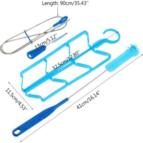 E5BD 4pcs/set Hydration Pack Water Bladder Bag Cleaning Kit Brush Drying Rack Set