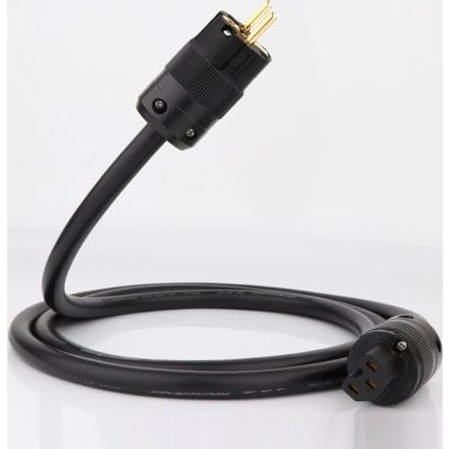 Preffair HIFI FP-314Ag 80 Cores Silver Plated OFC Conductor Power Cable line Power Cord with Gold plated US/ EU Plug AC cable hi