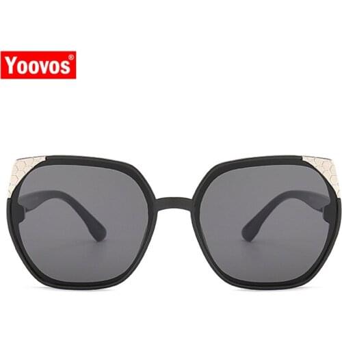 Yoovos Classic Cat Eye Sunglasses Women Vintage Metal Big Frame Women Sunglasses 2021 New Fashion Luxury Gafas De Sol De Mujer