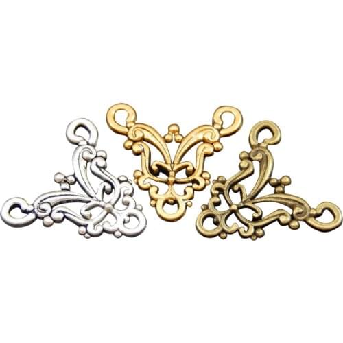 15pcs/Pack European Style Vintage Metal Jewelry Making Accessory Factory Price Finding Pendant Connector 22*20*1mm GR-723