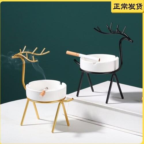 Creative Deer Ceramic Ashtray Ins Style Ashtray Decorative Ornaments
