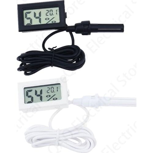 Mini LCD Digital Thermometer Hygrometer Thermostat Indoor Convenient Temperature Sensor Humidity Meter Gauge Instruments Probe