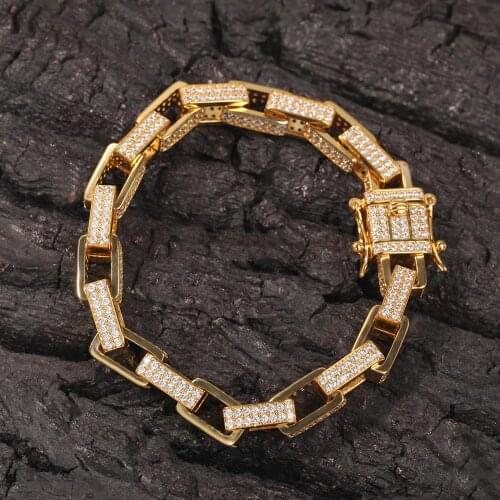 Uwin Fashion Jewelry 7mm Loop Mini Cuban Bracelet Micro Paved Cubic Zircon Cuban Bracelet Mens Women Hip Hop Jewelry