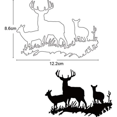 2020 Christmas Deer Forest Series Metal Cutting Dies DIY die Scrapbooking Decorative Embossing dies Paper Card Making Craft Dies