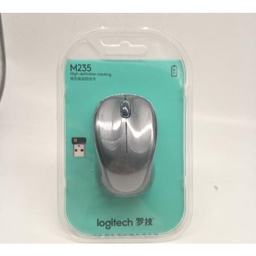 Logitech Wireless Mouse Gamer M235 Original Mice Unifying Receiver for Lap Top PC Ergonomic Optical Mini Computer Mouse