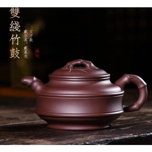 Are recommended pure manual teapot decals bamboo section of the large capacity bamboo tea service model in double drum
