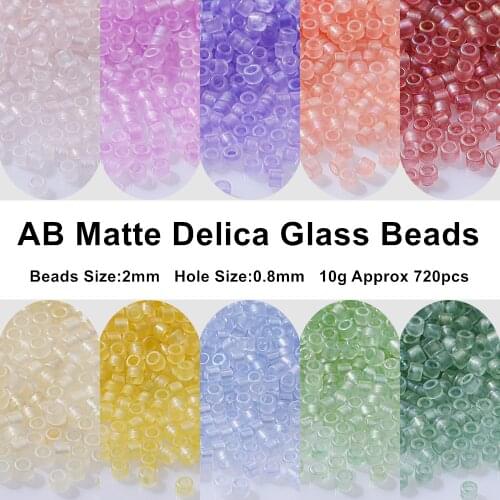 2mm Miyuki Delica Glass Japanes Beads Matte Waist Seed Beads Charm For Jewelry Making Necklace Bracelet Diy Supplies Accessories