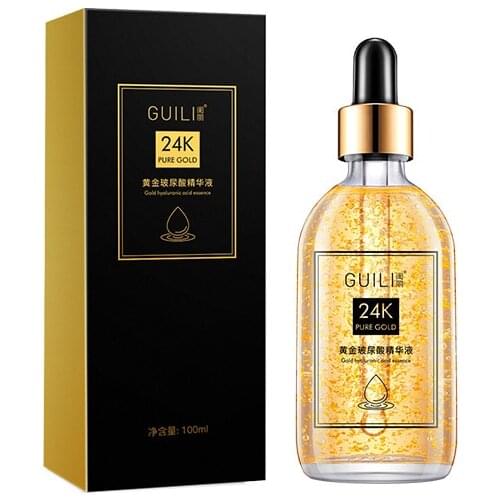 24k Gold Face Serum Essence Cream Hyaluronic Acid Anti Aging Anti Wrinkle Brighten Skin Care Moisturizing Repairing Firming