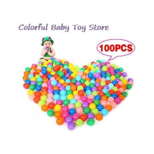 TOYZHIJIA 100Pcs/Lot 5.5CM Diameter Colorful Ball Pits Soft Ocean Balls Funny Baby Kids Swim Playing Ball Pits Toy