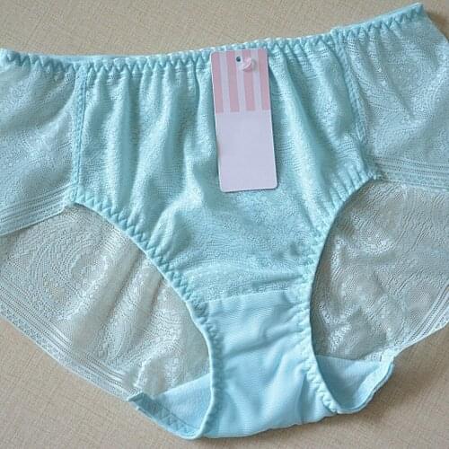 3pcs/lot black Panties Lingerie sexy Brief Women Sleepwear Briefs Female Skin Color Underpant High Elastic Lace Blue Underwear