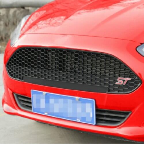 High Quality Pure Piano Black Fresh Fiesta Racing Grill ST Grille for Ford Fiesta 2013 2014 2015 Car Reftting Accessories