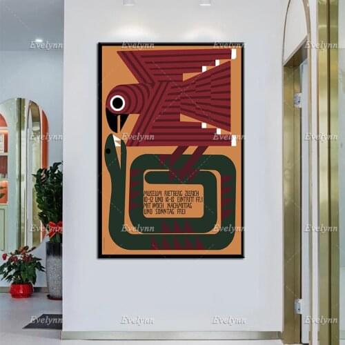 Exhibition Poster Ernst Keller Museum Rietberg Zurich 1955 Modern Home Decor Prints Wall Art Canvas Modular Pictures Gift