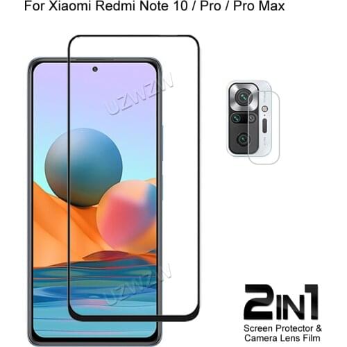 For Xiaomi Redmi Note 10 / Pro / Max 5G / 4G Camera Lens Protecting Film & Full Cover Protective Tempered Glass Screen Protector