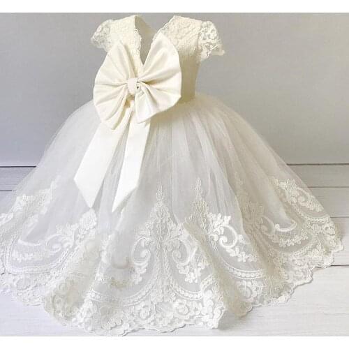 Ivory White Flower Girl Dresses Cap Sleeves Little Girl Dresses Birthday Pageant Dresses Gowns