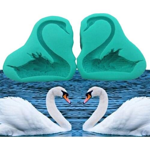 2 pcs/set Large Size Swan Silicone Sugarcraft Mold Chocolate Mold Fondant Cake Decorating Tools