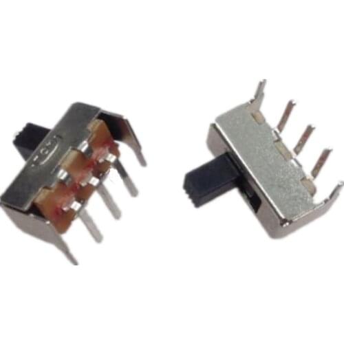 20PCS SS12F23 SS-12F23 SPDT 1P2T Toggle switch slide switches 5PIN 3+2 90 degree handle length 4mm ROHS Free shipping