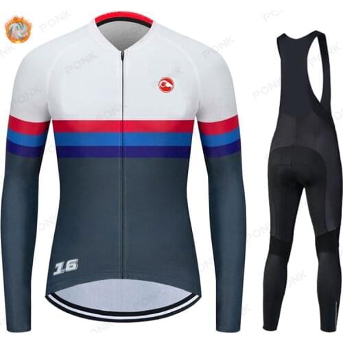 2020 Winter Fleece Pro Cycling Jersey Set Mountian Bicycle Clothes Wear Ropa Ciclismo Racing Bike Clothing Cycling Set