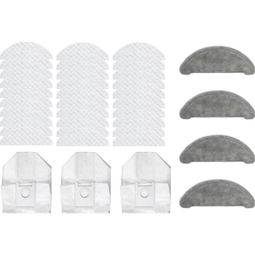 37Pcs for Roidmi EVE Plus Vacuum Cleaner Dust Bag Mop Cloth Disposable Cleaning Cloth Replacement Accessories Parts