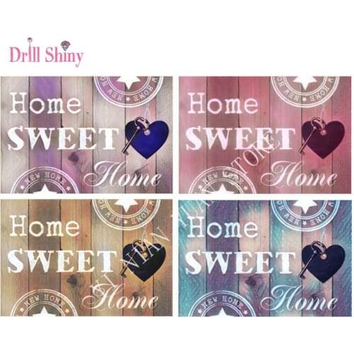 5d diy diamond embroidery Home sweet Home diamond painting Cross Stitch Kit full Round drill Rhinestone mosaic home decor SR38
