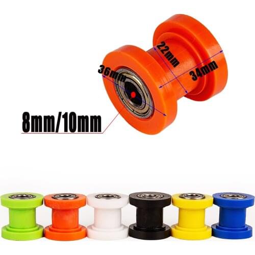 8/10mm Drive Chain Roller Pulley Wheel Slider Tensioner Wheel Guide For Enduro Motorcycle Motocross PIT Dirt Bike ATV CRF CR XR