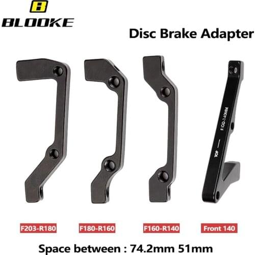 BLOOKE Mountain Bike Disc Brake Adapter 160 180 203mm IS to PM Rotor Mount Seat MTB Bicycle Alloy Front Rear Converter Screws