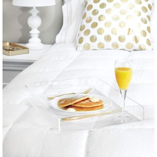 Acrylic Tray Multipurpose Food Beverage Tray Durable Jewelry Cosmetic Tray for Home Kitchen Living Room JW