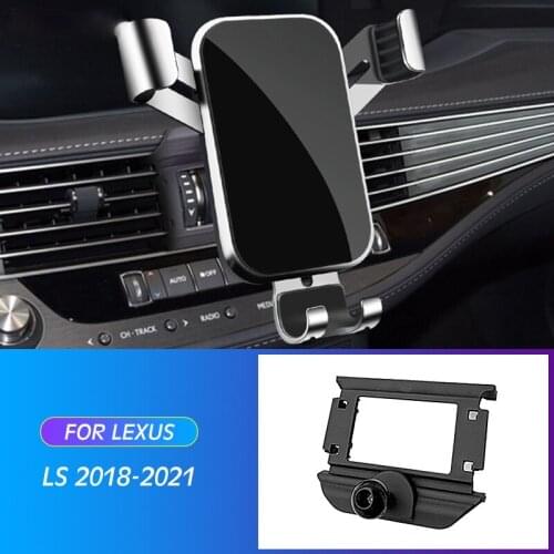 Car Mobile Phone Holder Mounts Stand GPS Gravity Navigation Bracket For Lexus LS350 LS500H LS 2018 2019 2020 2021 Accessories