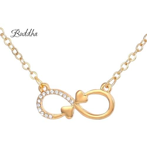 Middle East Religion Muslim Jewelry Pendant Necklace Hip-Hop Punk Chain Love Heart Bow Tie Necklace for Women Jewelry Gift