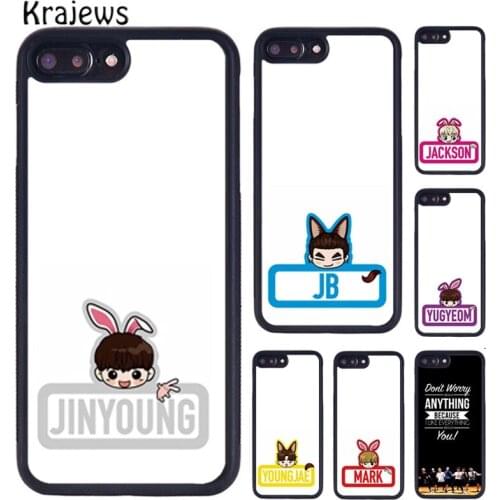Krajews KPOP GOT7 cartoon JACKSON JB MARK Phone Case For iPhone X XR XS 11 12 Pro MAX 5 6 7 8 Plus Samsung S5 S6 S7 S8 S9 S10