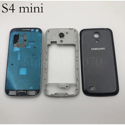 Full Housing Case For Samsung Galaxy S4 Mini i9190 i9195 i9192 Front Bezel Middle Frame battery door cover
