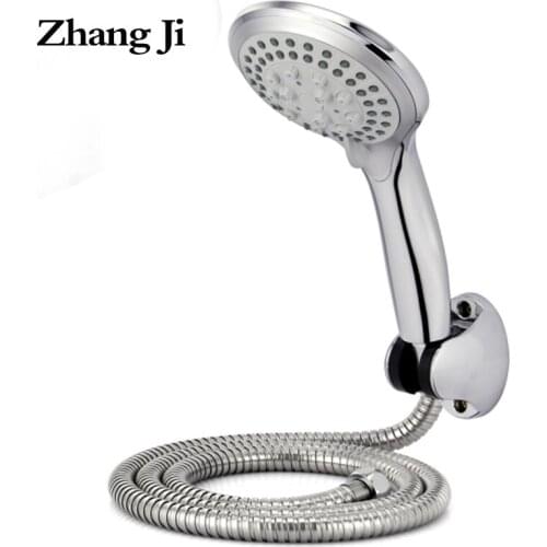 Zhang Ji Chrome ABS Plastic Bath Rainfall Showerhead Filter Functional Round Water Saving Shower New Hand Hold Shower Heads