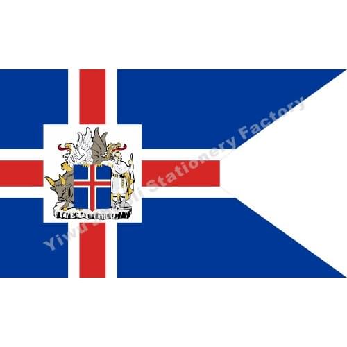 Icelandic Presidential Flag 150X90cm (3x5FT) 120g 100D Polyester Double Stitched High Quality Banner Free Shipping