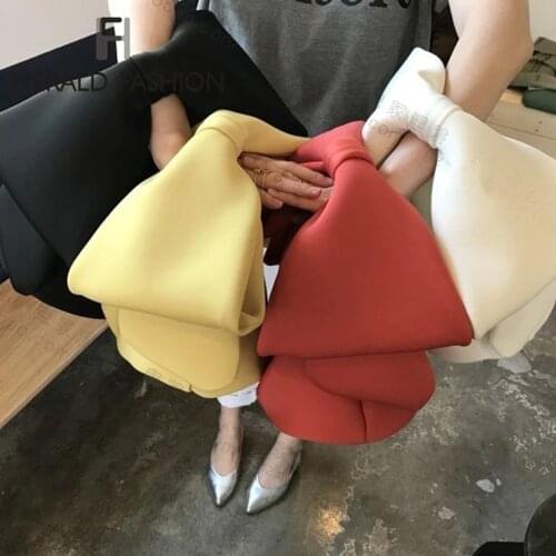 Herald Fashion Designer Women Handbags Bow Day Clutches Bag Ladies Evening Party Clutches Black Handbag Shoulder Bag Christmas