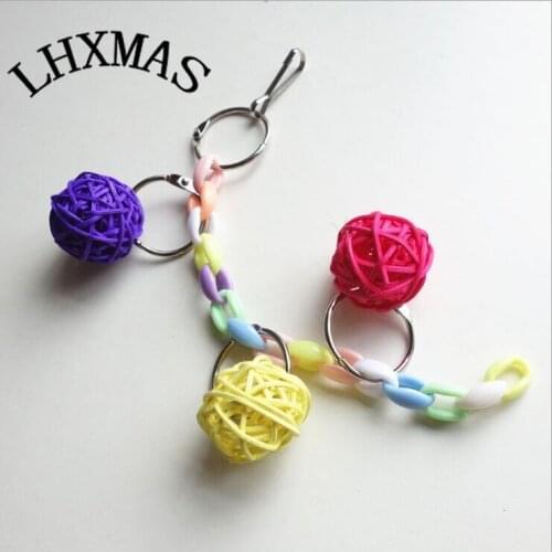 Handmade Swing Small Medium Bird Toy Cockatiel Parrot Bite Toys D470