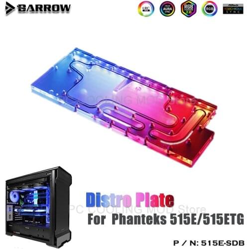 Barrow Distro plate for PHANTEKS 515E/515ETG Dynamic Chassis, Waterway Board Deflector Water Cooling 5V MB SYNC 515E-SDB